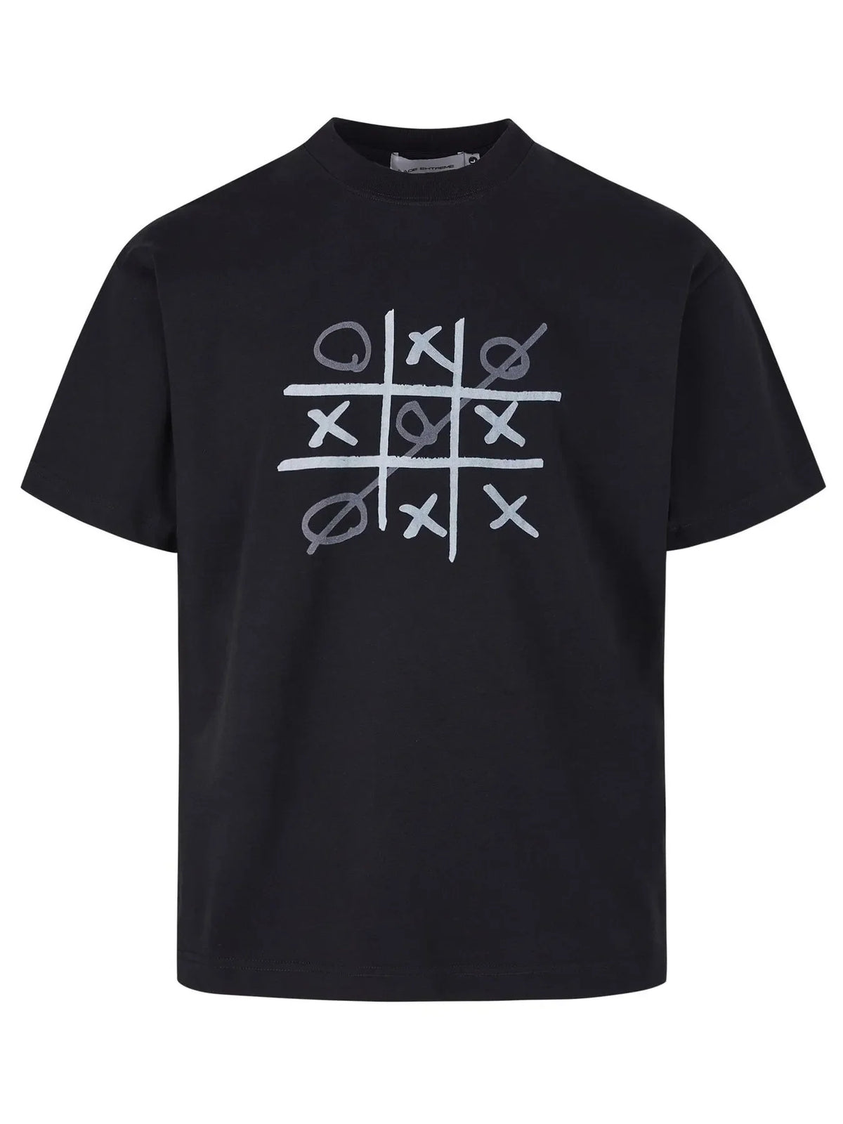 Men's Gaming Tic Tac Toe Graphic Round Neck T-Shirt
