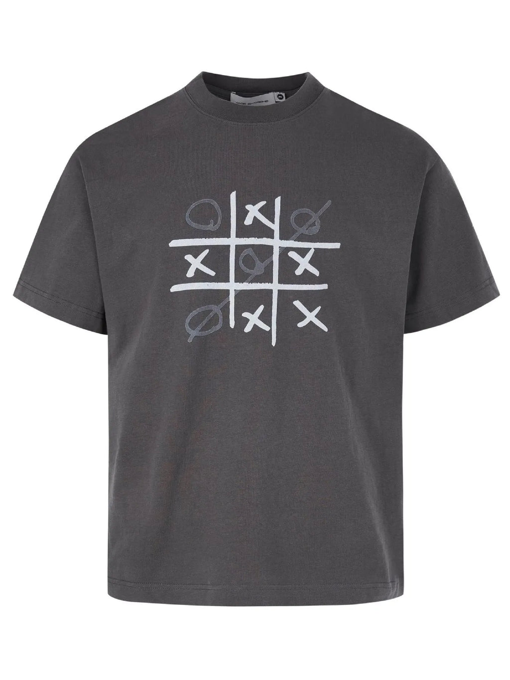 Men's Gaming Tic Tac Toe Graphic Round Neck T-Shirt