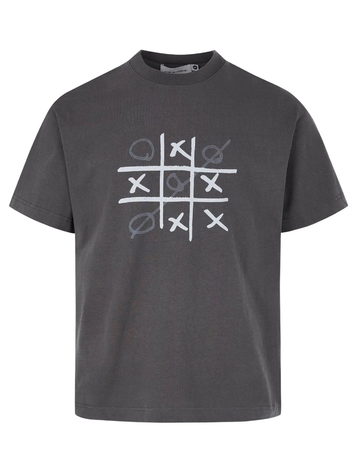 Men's Gaming Tic Tac Toe Graphic Round Neck T-Shirt